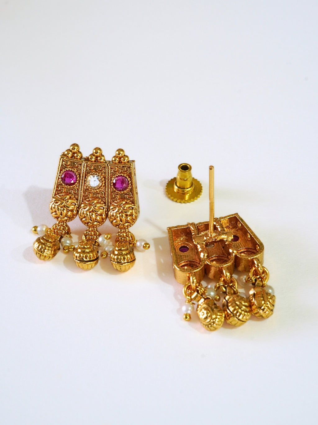 Ruby & Kundan Studded Beautiful Beaded Traditional Necklace Set