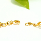Stunning Multicoloured Studded Crystals in Traditional Gold Plated Linear Chain Bracelet