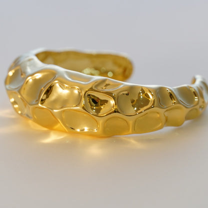 BOLD SERIES Gold Plated Open Kada Bracelet