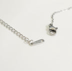 Solitaire Chain Pendant Rhodium Plated Western Necklace