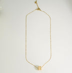 Cute Round Drop 18K Gold-Plated Chain Pendant Western Necklace