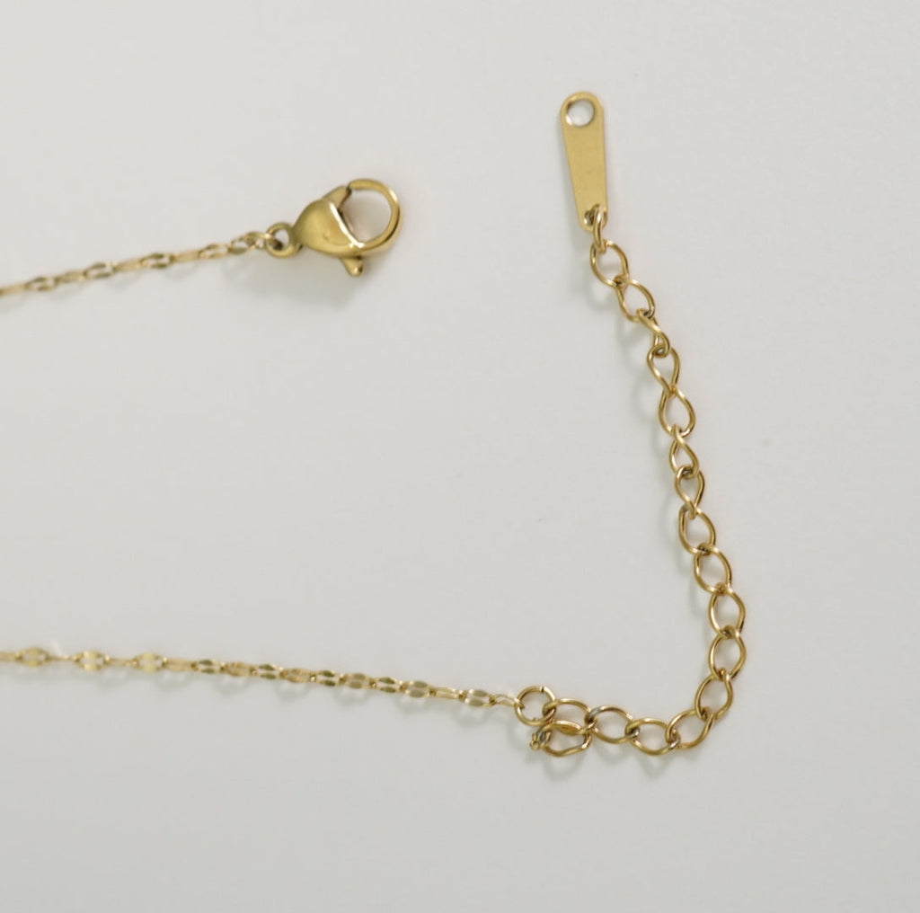 Cute Round Drop 18K Gold-Plated Chain Pendant Western Necklace
