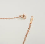 Studded Floral Rose Gold Pendant Western Chain Necklace