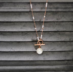 Pearl Magic Rose Gold Plated Western Pendant Necklace