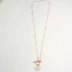 Pearl Magic Rose Gold Plated Western Pendant Necklace