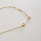18K Gold Plated Multi Floral Linear Western Pendant Necklace