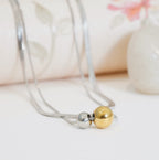 Double-Layer Snake & Minimalist Chain Multilayer Western Necklace
