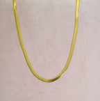 18K Gold Plated Snake & Minimalist Chain with Circular Drop Western Necklace
