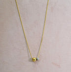 18K Gold Plated Snake & Minimalist Chain with Circular Drop Western Necklace