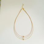 Three-Tone Multilayer Pearl Necklace – Elegant & Trendy