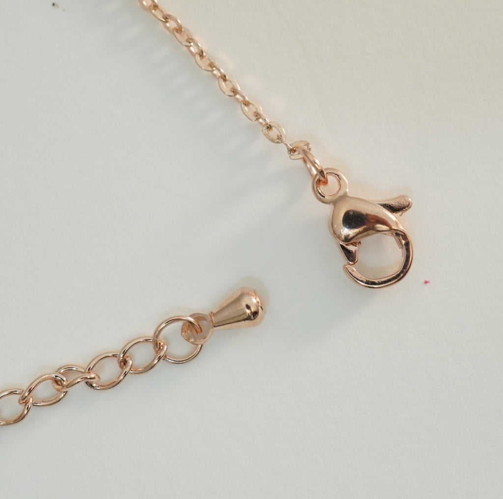 18K Rose Gold-Plated Zirconia Floral Multilayer Western Necklace