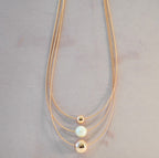 Rose Gold Plated Pearl & Bead Multilayer Western Necklace