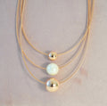 Rose Gold Plated Pearl & Bead Multilayer Western Necklace