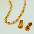 Kemp Stone Studded Slope Down Beaded Necklace Set