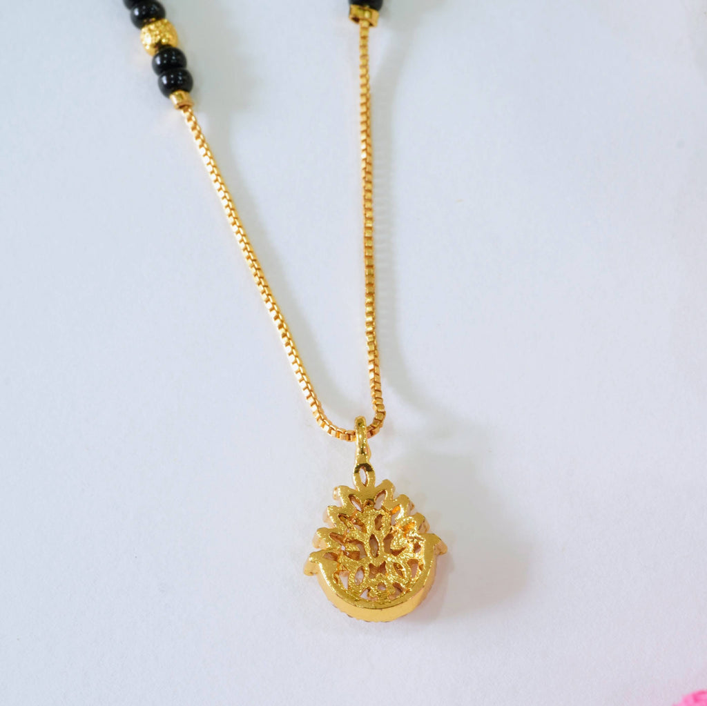 Gold Plated American Diamond Drop Mangalsutra