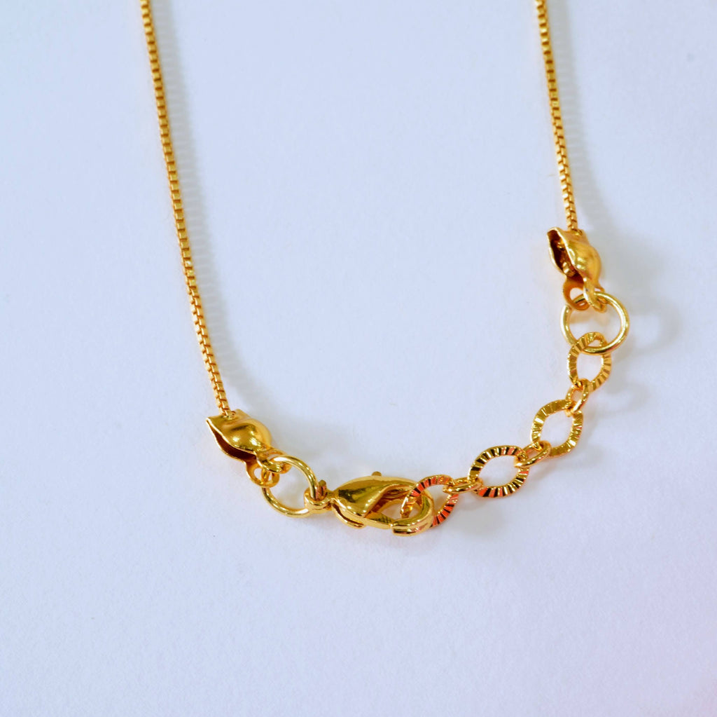 Gold Plated Crystal Cylindrical Drop Mangalsutra