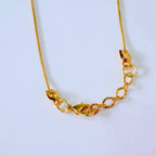 Gold Plated Crystal Cylindrical Drop Mangalsutra