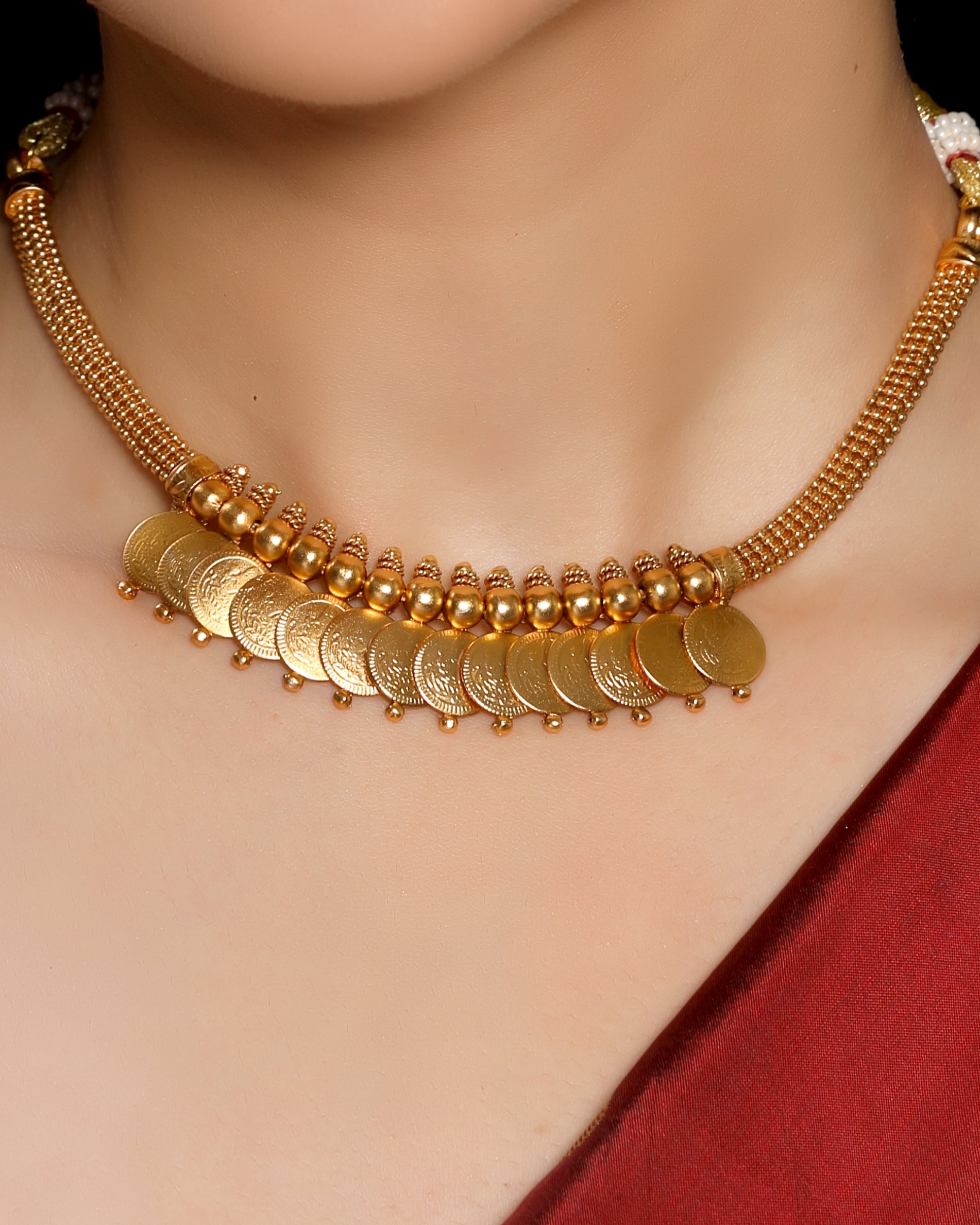 Antique gold coin necklace hotsell