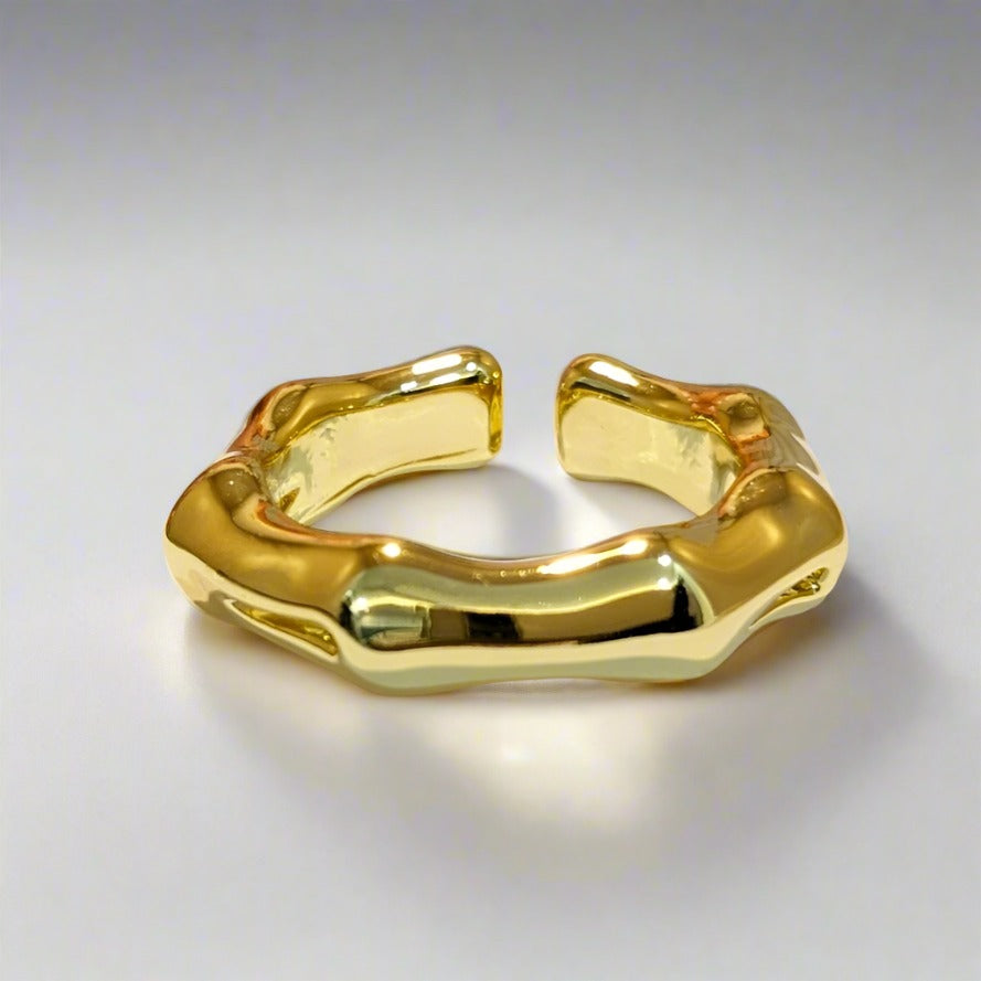 BOLD SERIES - 18K Gold Plated Knot Adjustable Finger Ring