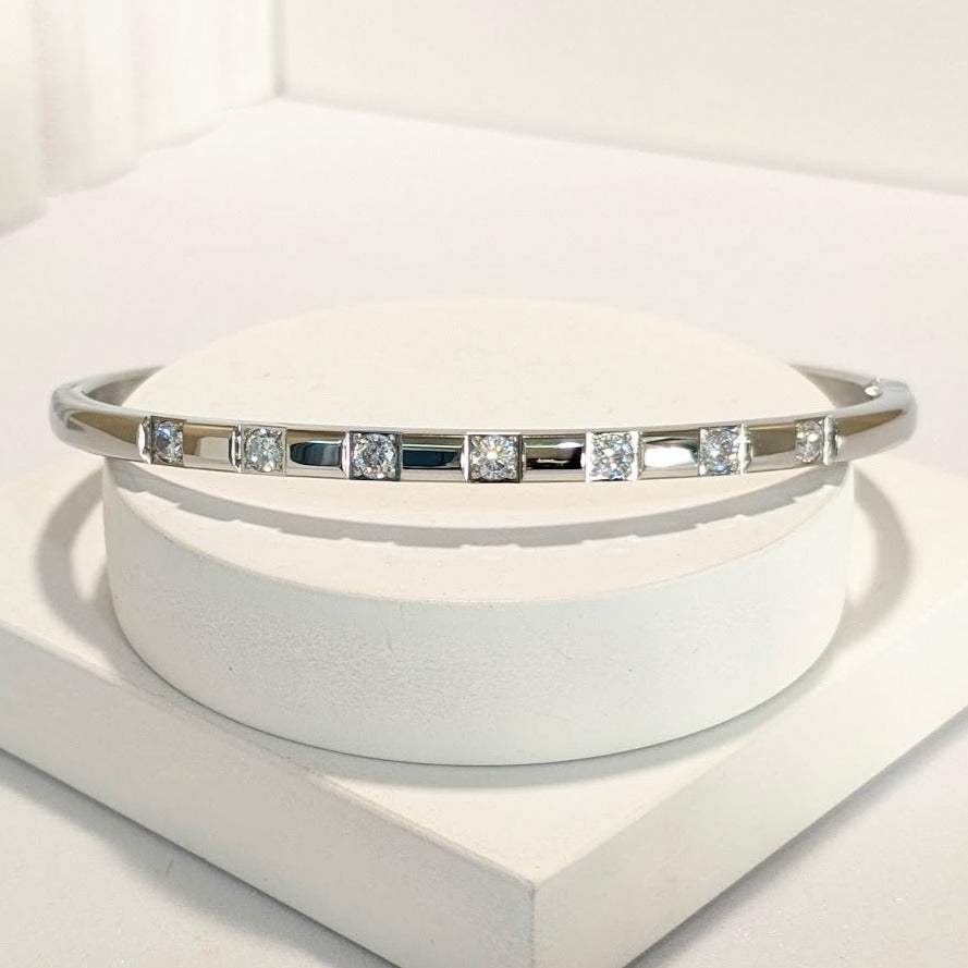 PRIMMA DONNA SERIES Rhodium Plated Zirconia Bracelet