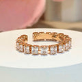 PRIMA DONNA SERIES - Cubic 5A Full Linear Zirconia Rose Gold Plated Adjustable Finger Ring