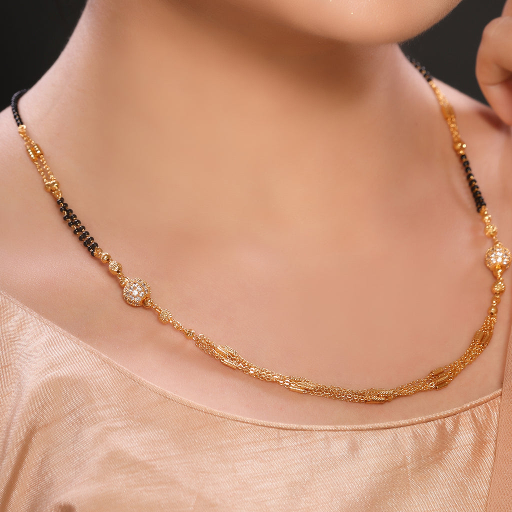 Traditional Gold-Plated Double-Layer Mangalsutra