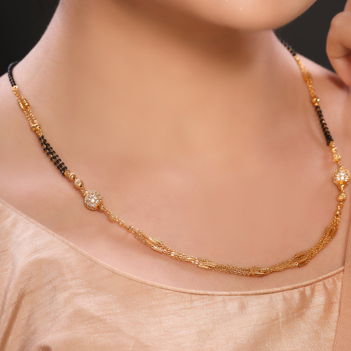 Traditional Gold-Plated Double-Layer Mangalsutra