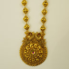Traditional Pendant in Beaded Chain with Drop Earrings