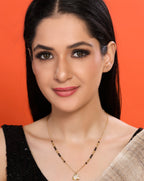 Gold-Plated Mini Triangular American Diamond Mangalsutra