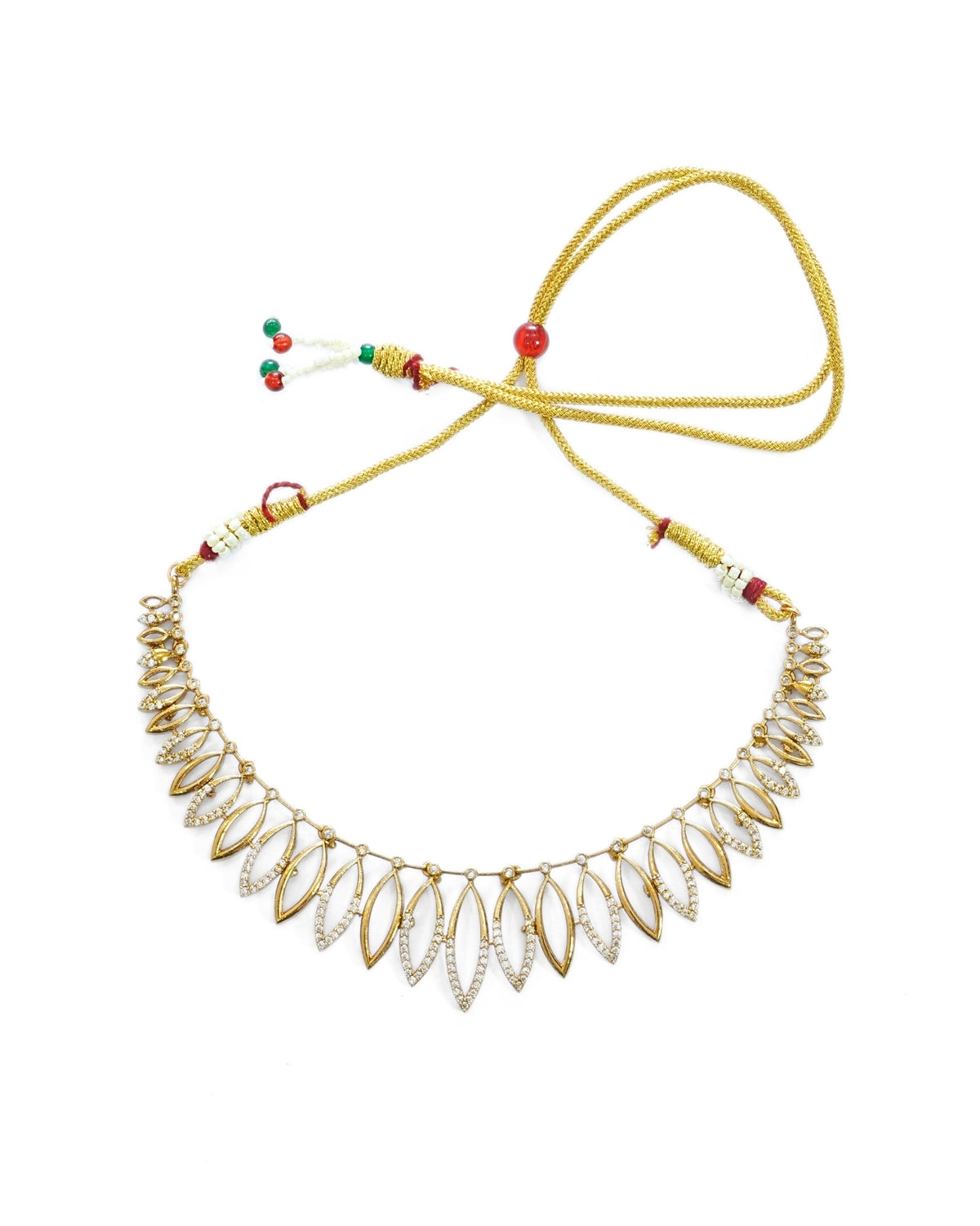 Marquise-Shaped American Diamond Necklace Set