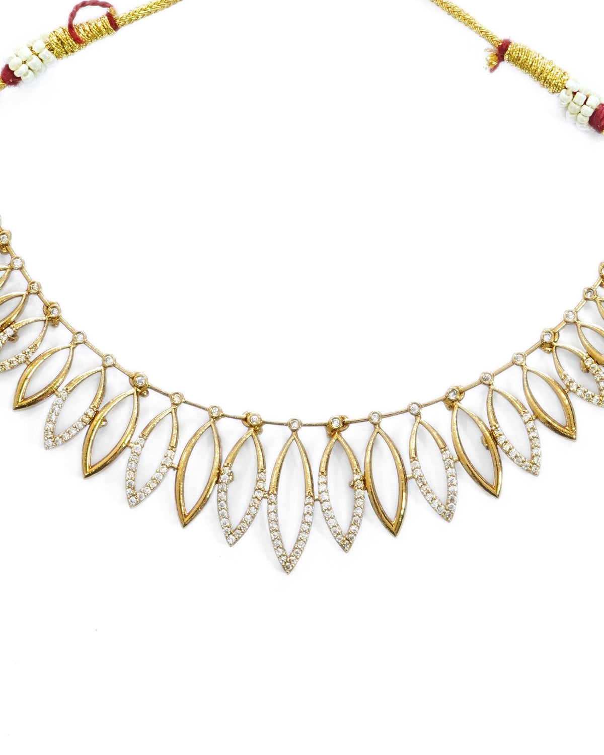 Marquise-Shaped American Diamond Necklace Set