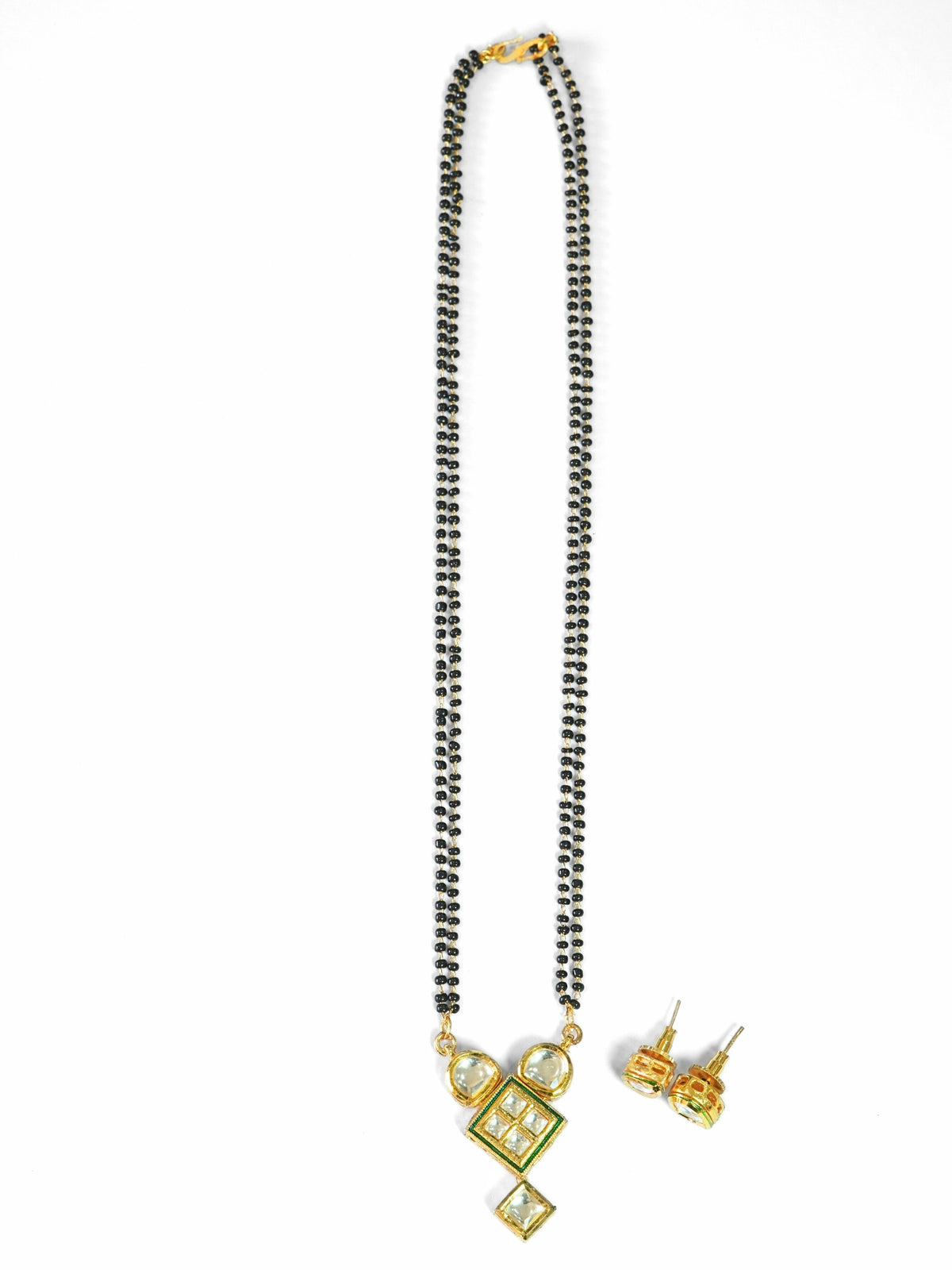 Kundan-Studded Gold-Plated Mangalsutra Set