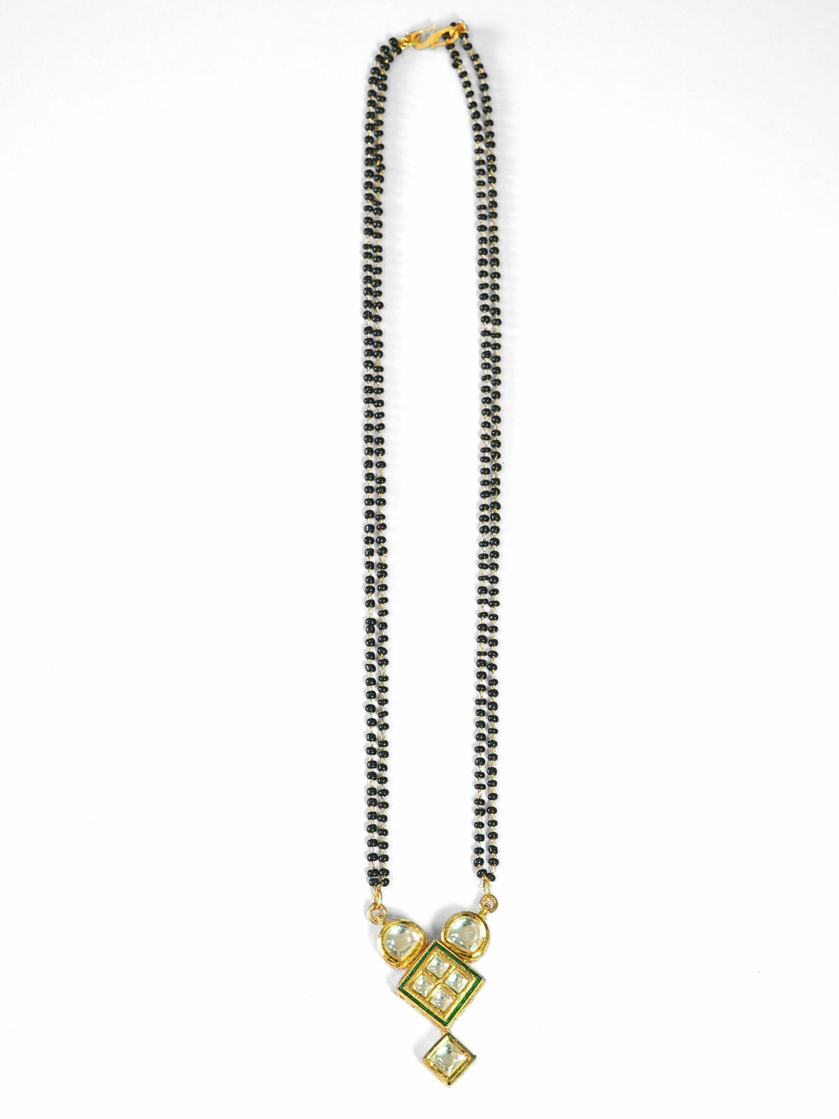Kundan-Studded Gold-Plated Mangalsutra Set