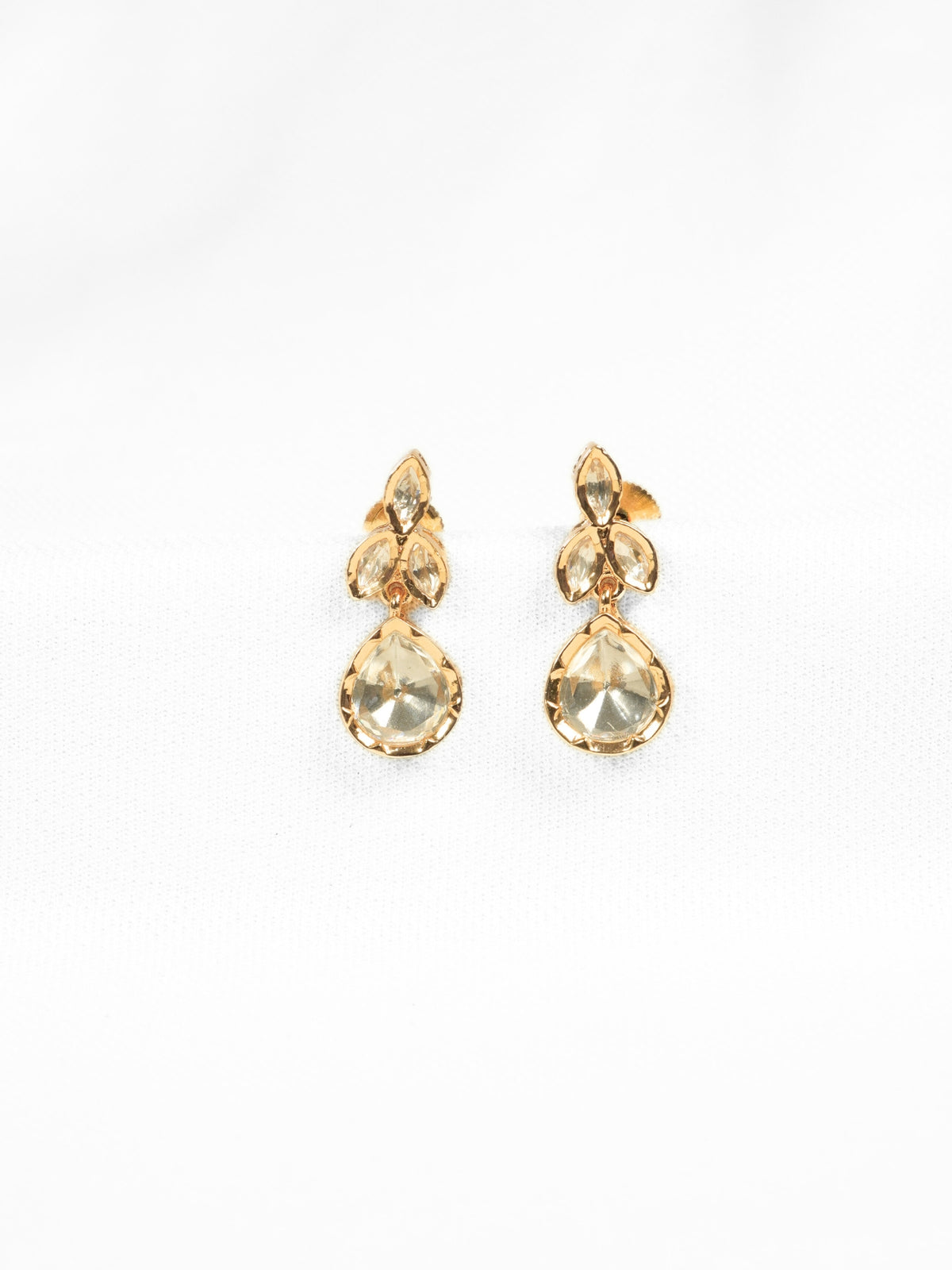 Teardrop Gold plated Drop Earrings