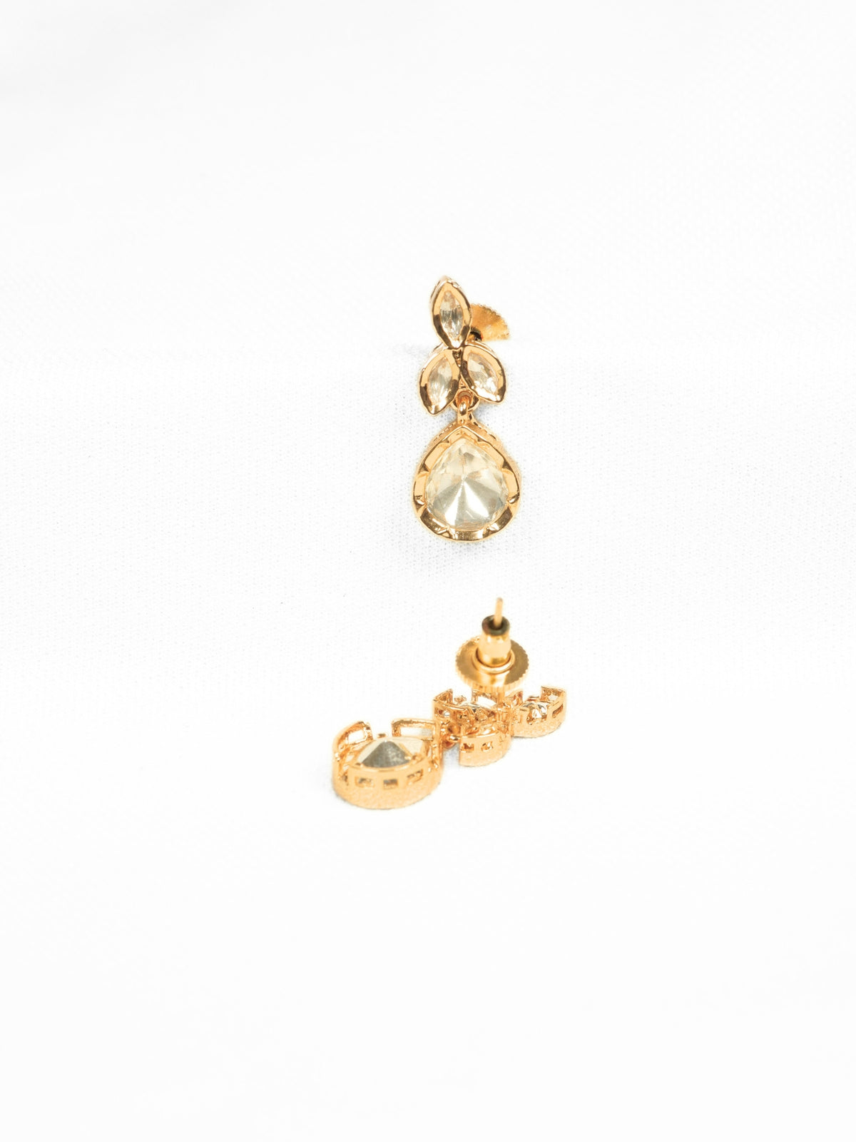 Teardrop Gold plated Drop Earrings