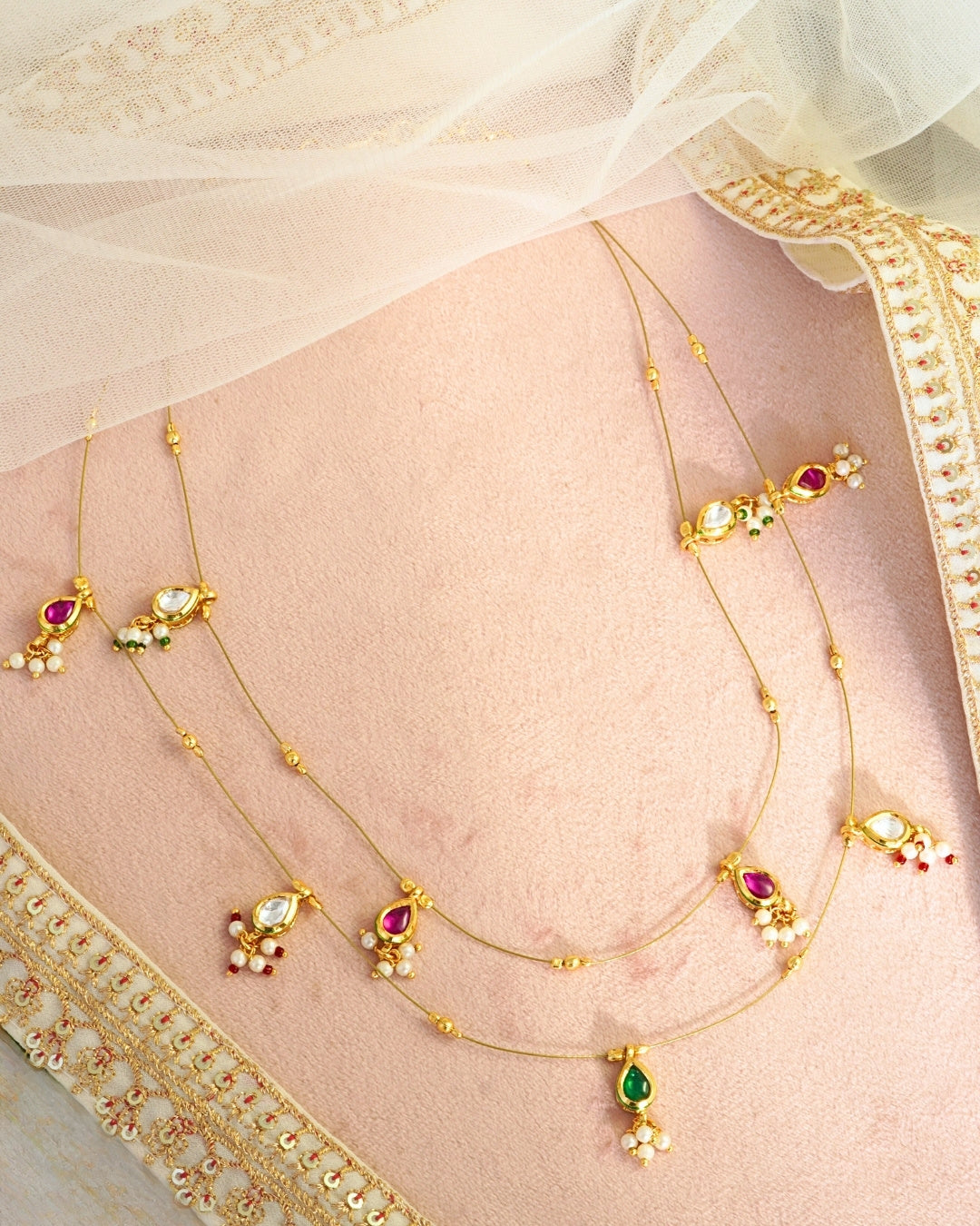 Gold-Plated Multi-Layered Necklace