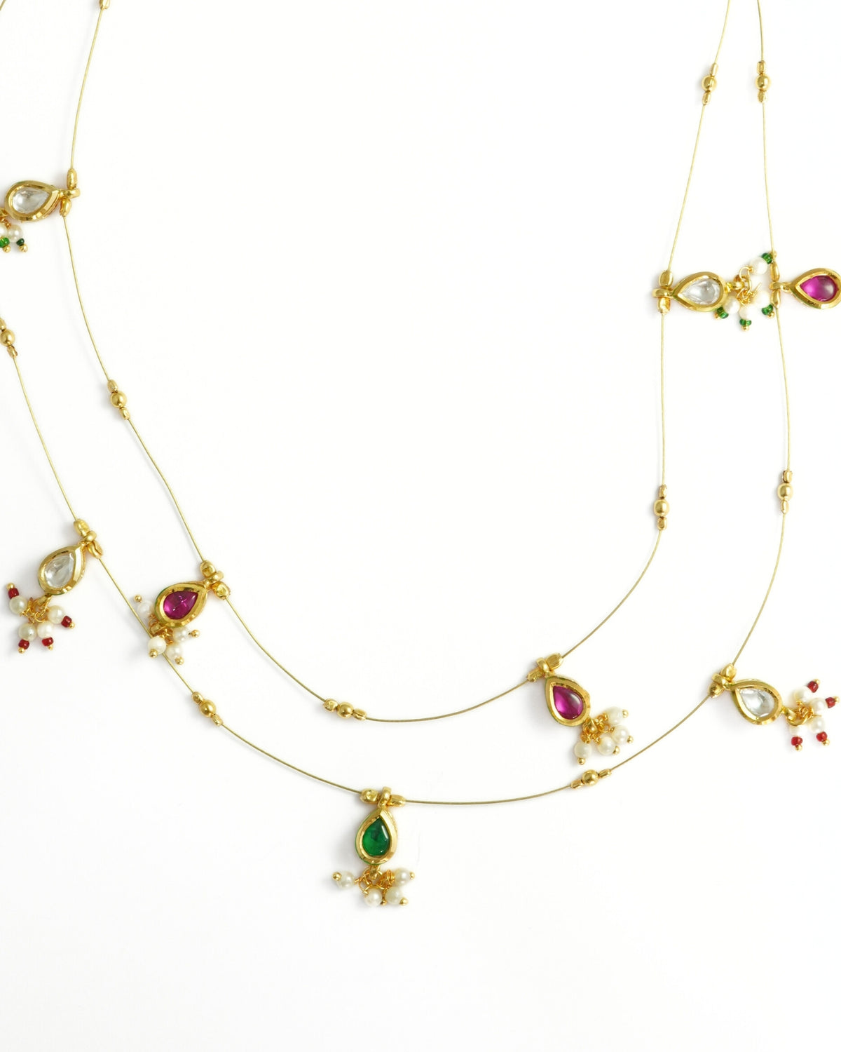 Gold-Plated Multi-Layered Necklace
