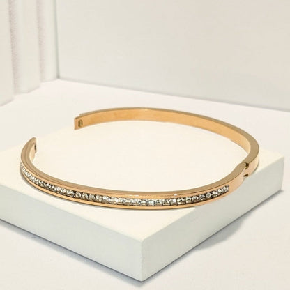 18K Rose Gold Full Line Zirconia Bracelet