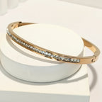 Elegant Zirconia Studded Rose Gold Plated  Bracelet