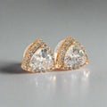 American Diamond Rose Gold Triangular AD Studs Earring