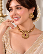 Divine Laxmi Temple Choker Set