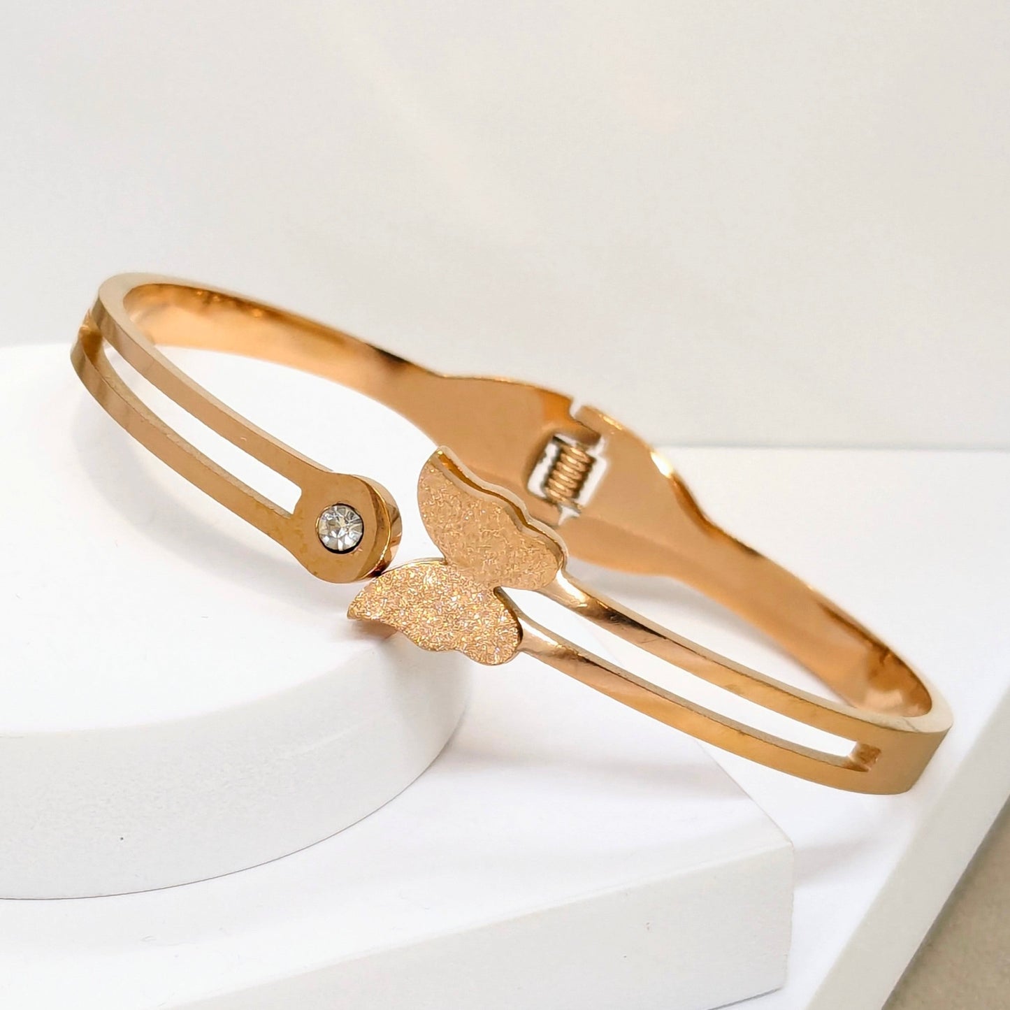 Rose Gold Plated Sassy Butterfly Bracelet