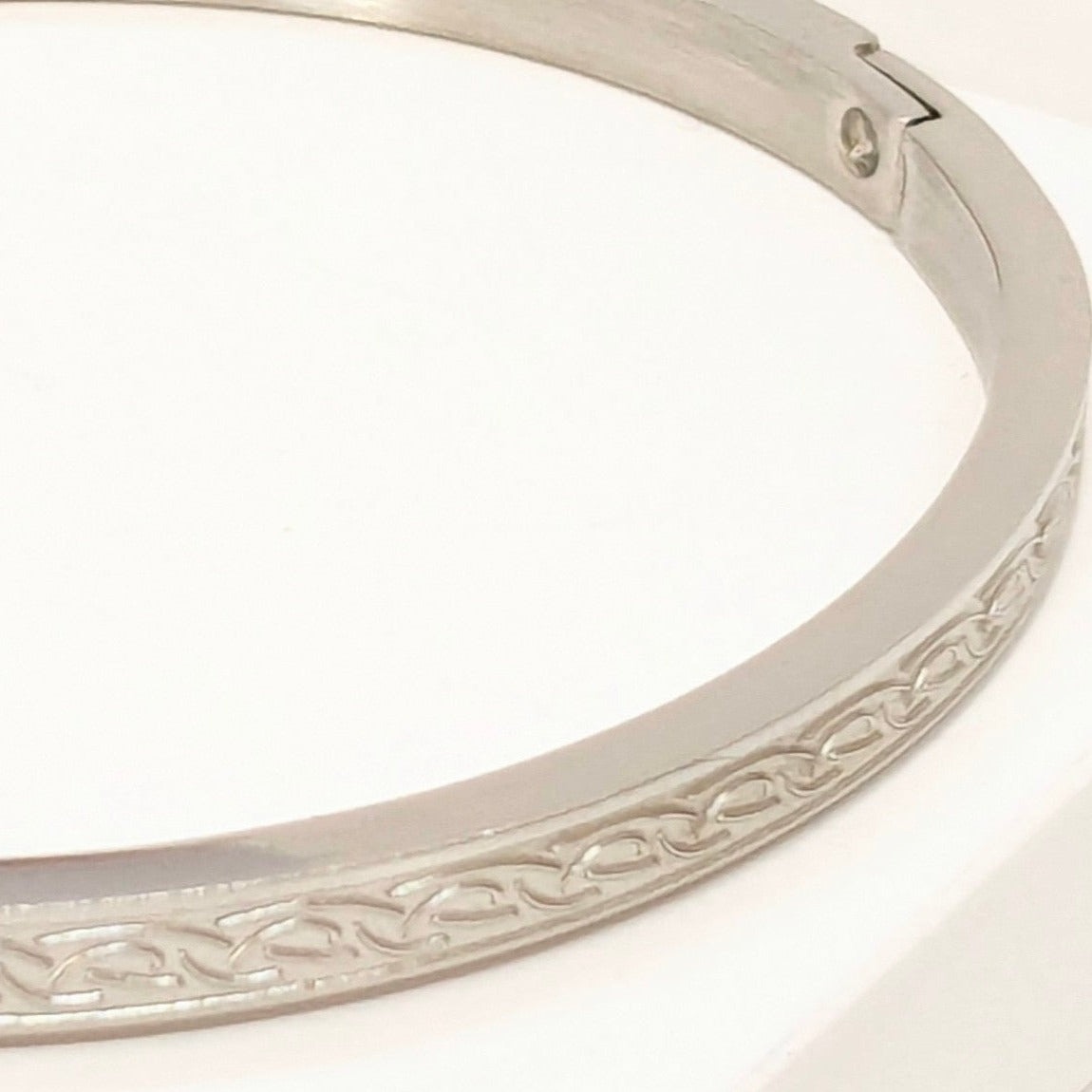 Minimalistic Sleek Rhodium Plated Bracelet