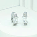 Circular Zircon Hoop Earrings with White AD