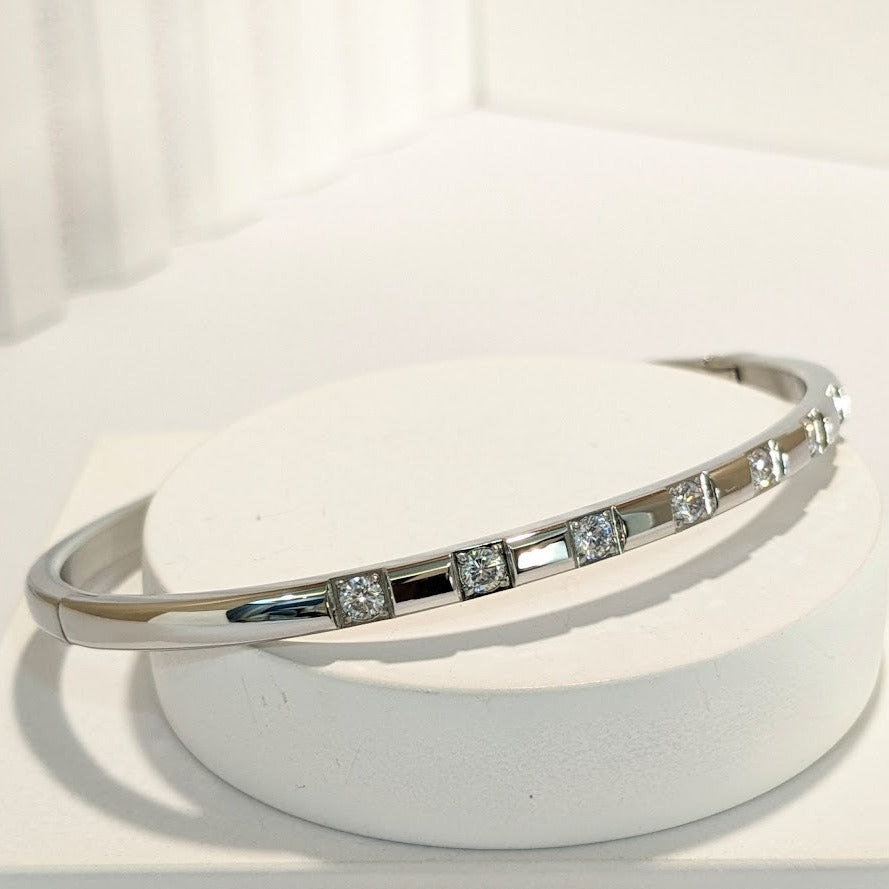 PRIMMA DONNA SERIES Rhodium Plated Zirconia Bracelet