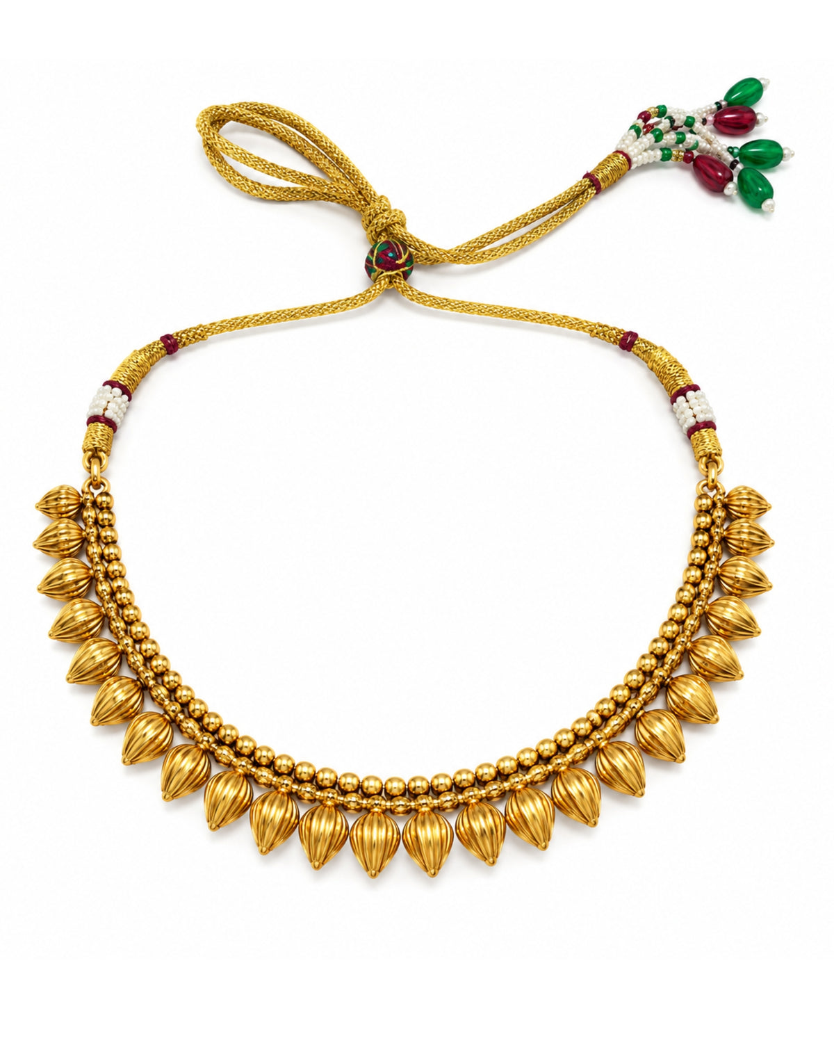 Traditional Gold Plated Drop Necklace Set